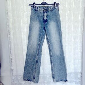 J. Gault Brandy Melville blue Jeans high rise light wash mid heavy straight leg
